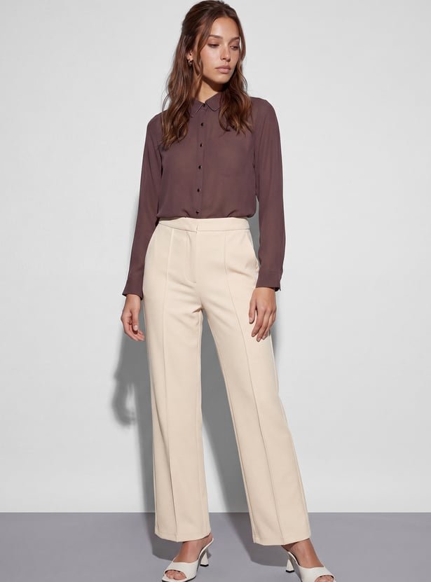 CODE CLASSIC Knit Flat Front Trousers - Image 3