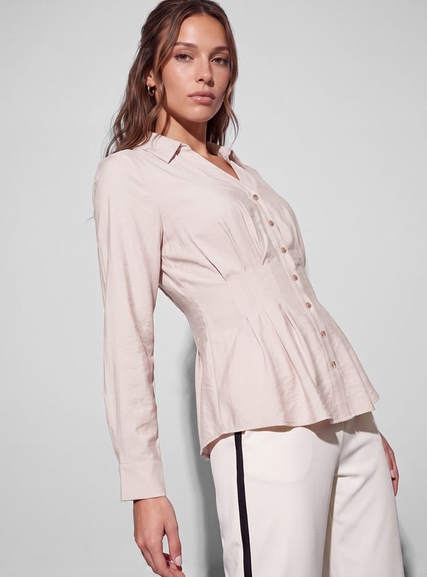 CODE Pintuck Detailed Shirt - Image 10