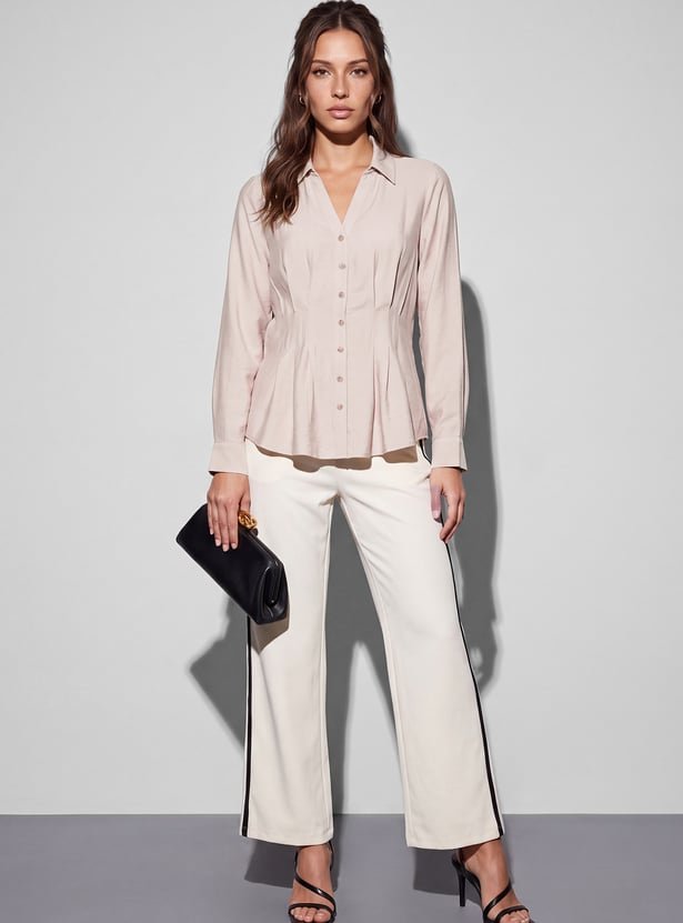 CODE Pintuck Detailed Shirt - Image 5