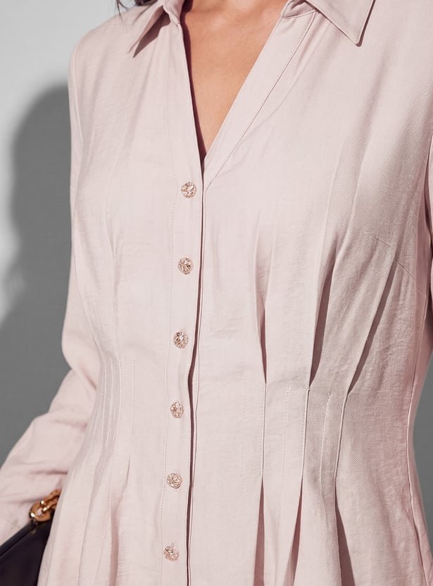 CODE Pintuck Detailed Shirt - Image 3